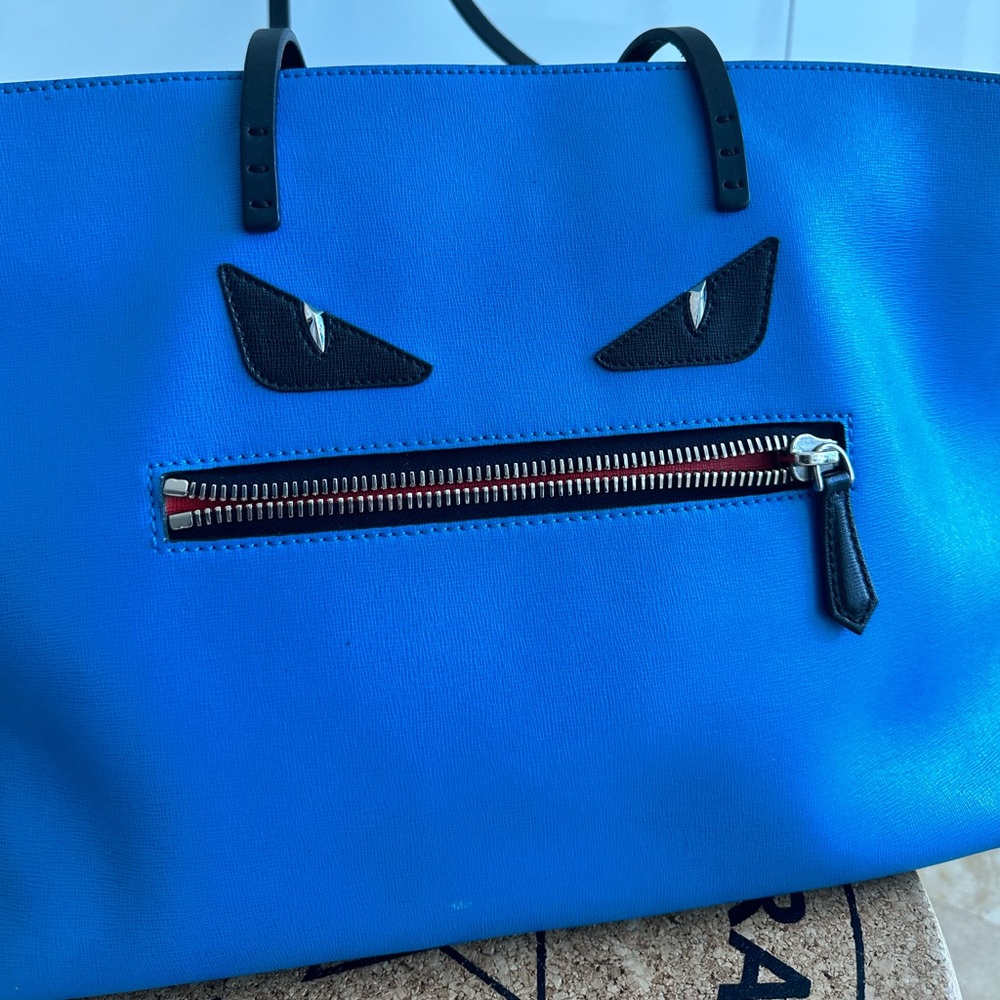 Fendi Monster Tote Bag in blue - Picture 3 of 7